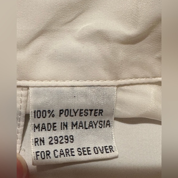 Alfred Dunner Vintage Sheer Pleaded Hidden Buttons Floral Embroidered Sz 18 - Picture 10 of 14